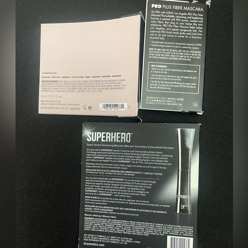 LORAC PRO PLUS FIBER‎ MASCARA BLACK NEW IN BOX